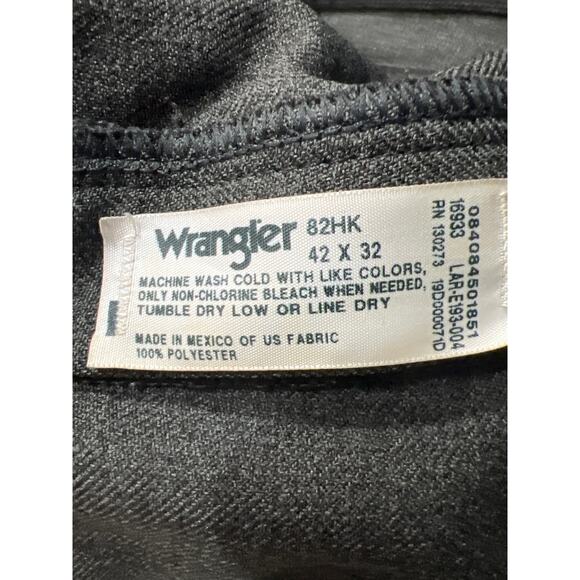 Vintage Wrangler Mens Dress Pants Polyester Charcoal 42x32 Made in Mexico - Picture 7 of 9
